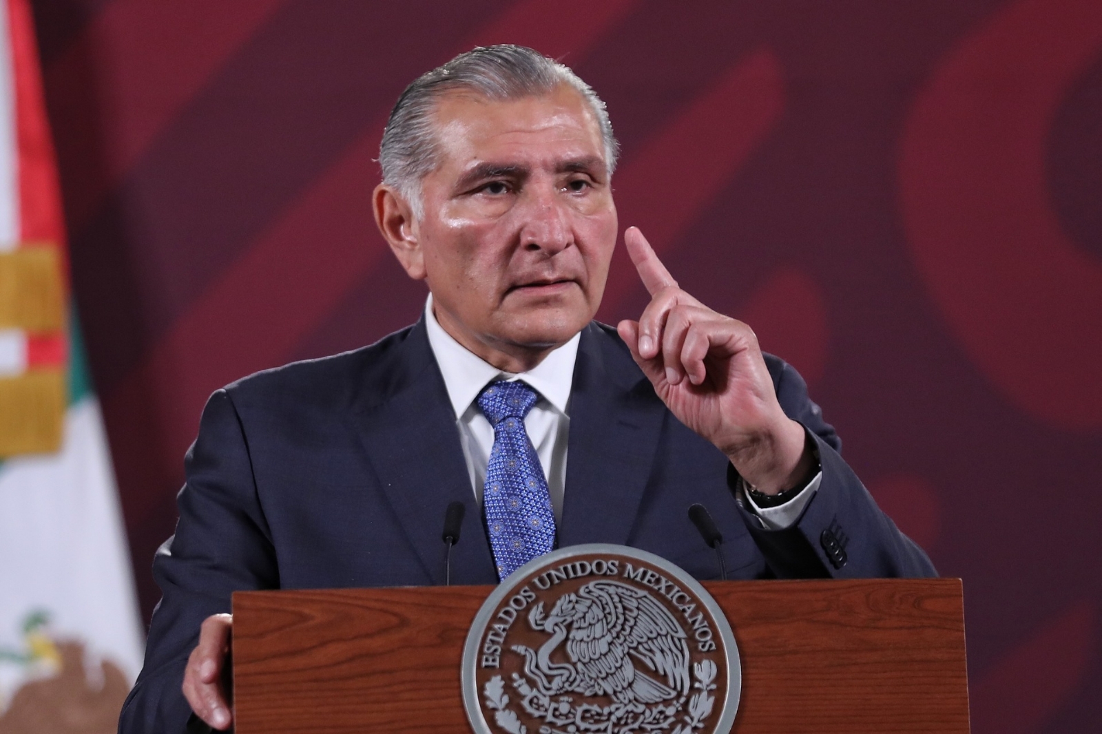 Secretario de Gobernación Adán Augusto López en conferencia de prensa