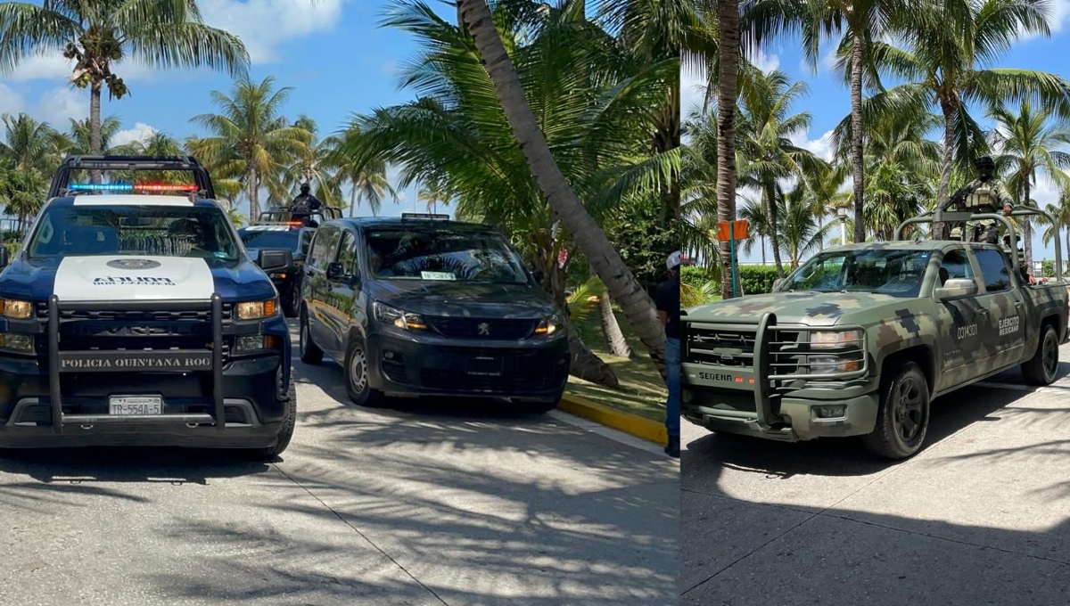 Elementos de los tres órdenes de gobierno realizaron un operativo en la Zona Hotelera de Cancún