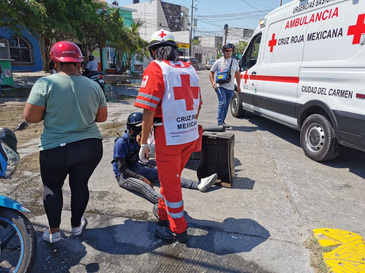 Lunes de atropellados en Ciudad del Carmen; hay dos motociclistas heridos