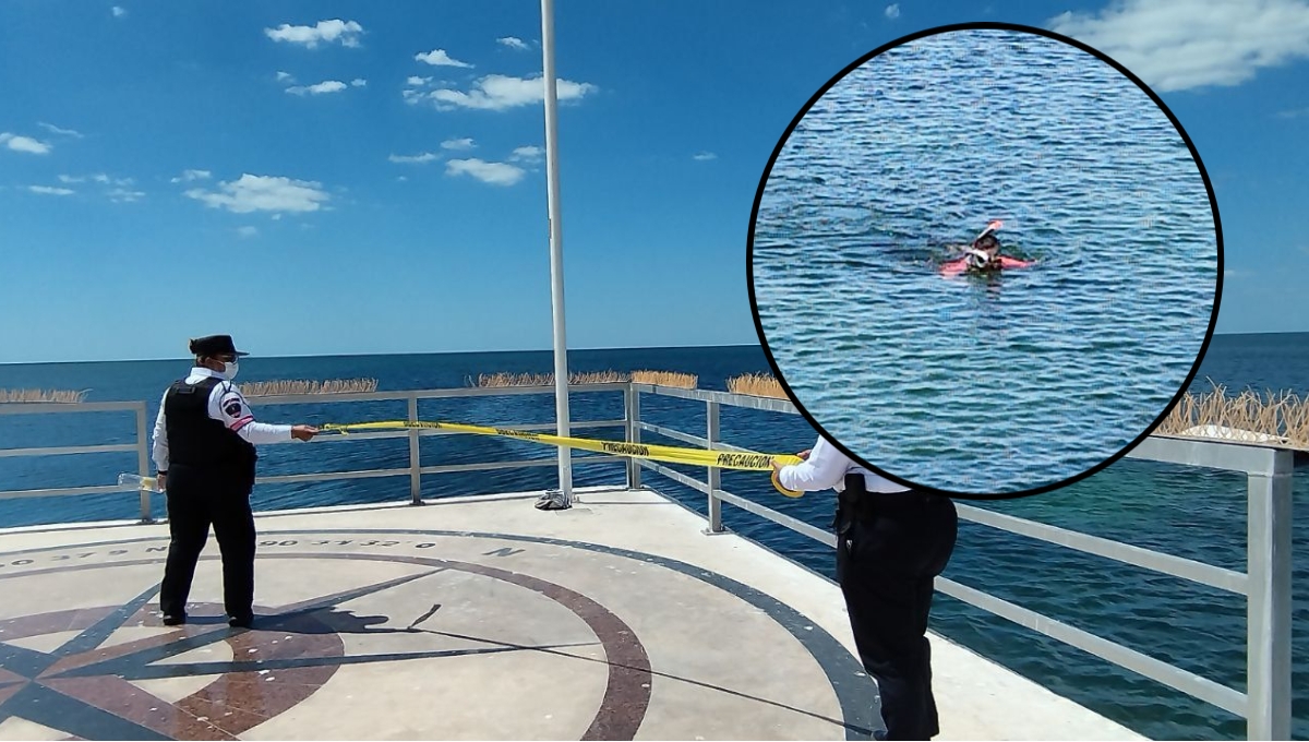 El hombre presuntamente en situación de calle se habría lanzado al mar de Campeche El hombre presuntamente en situación de calle se habría lanzado al mar de Campeche