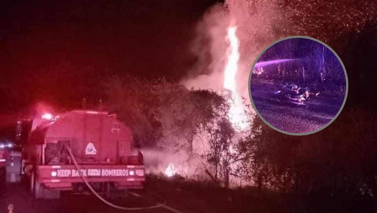 Tras derrapar, uno de los hombres murió calcinado