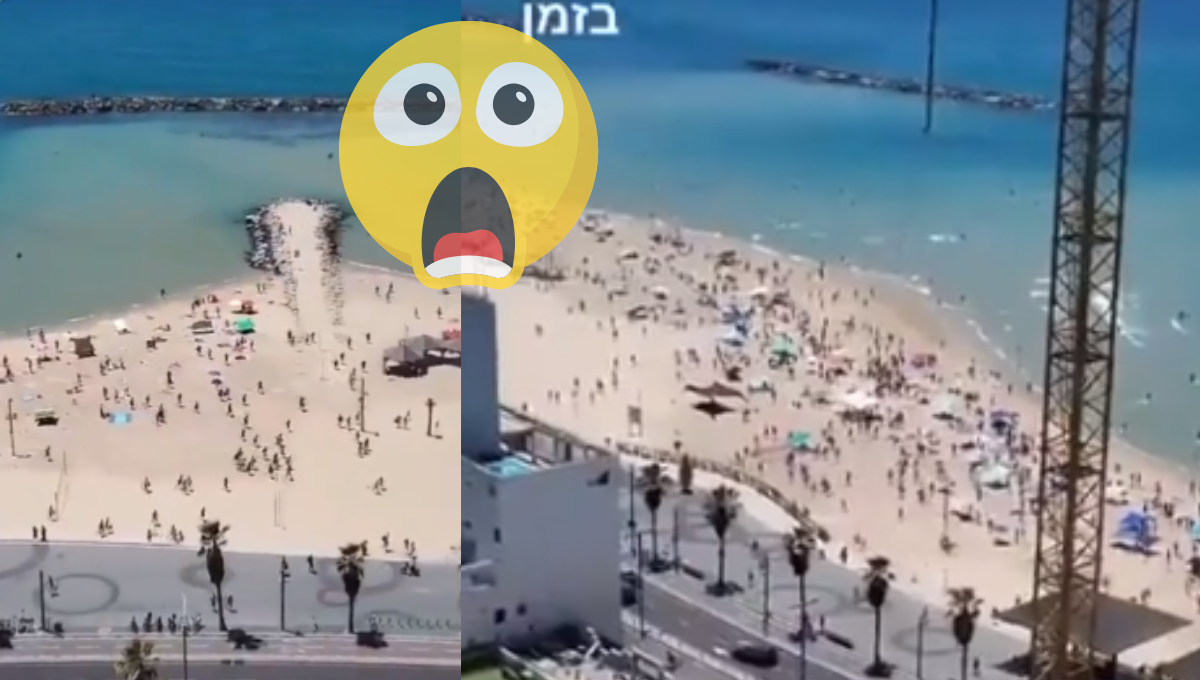 El momento de terror fue grabado desde las alturas. Foto: Especial