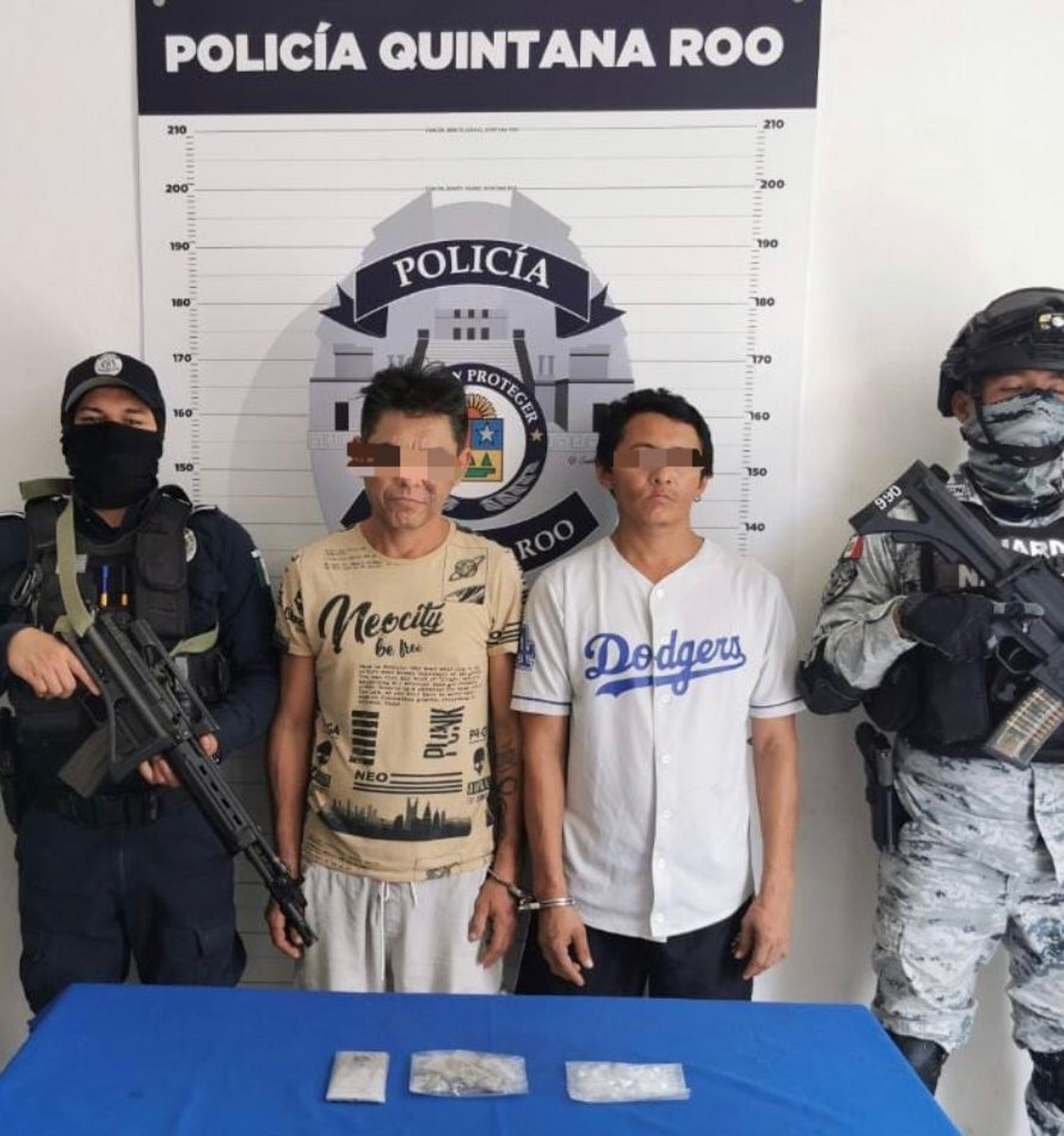 Los sorprendieron en la Supermanzana 73 repartiéndose los estupefacientes