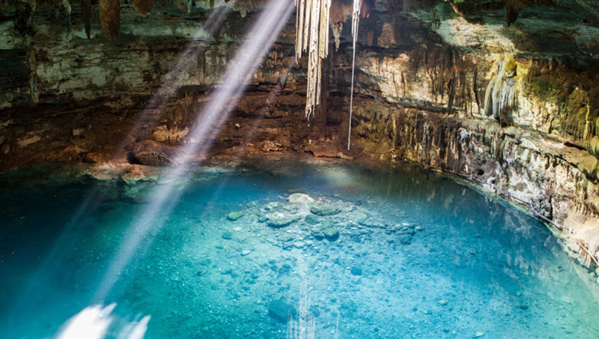 En Yucatán existen cientos de cenotes con diferentes tonalidades de azul En Yucatán existen cientos de cenotes con diferentes tonalidades de azul