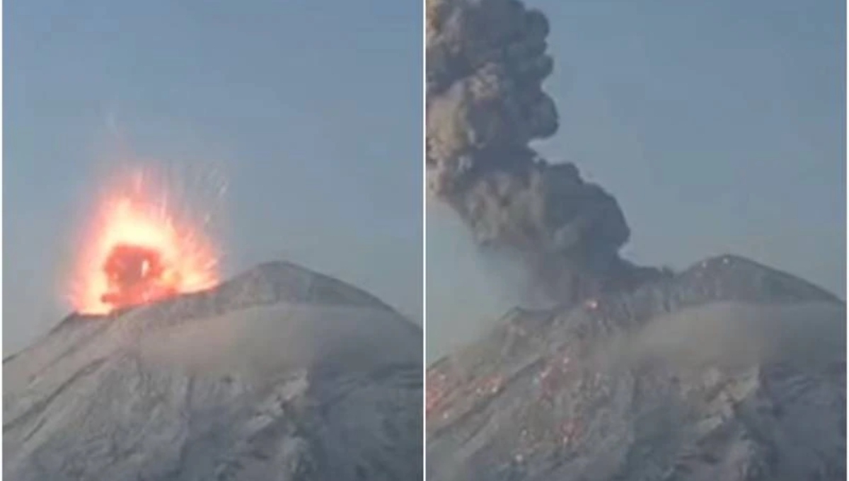 Se registran explosiones en el volcán Popocatépetl Se registran explosiones en el volcán Popocatépetl
