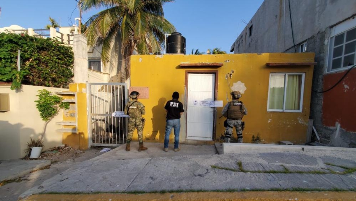 El domicilio fue asegurado por los elementos de la FGE Quintana Roo El domicilio fue asegurado por los elementos de la FGE Quintana Roo