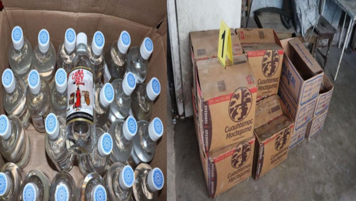 Fueron decomisadas 24 botellas de licor y siete cartones de cervezas Fueron decomisadas 24 botellas de licor y siete cartones de cervezas