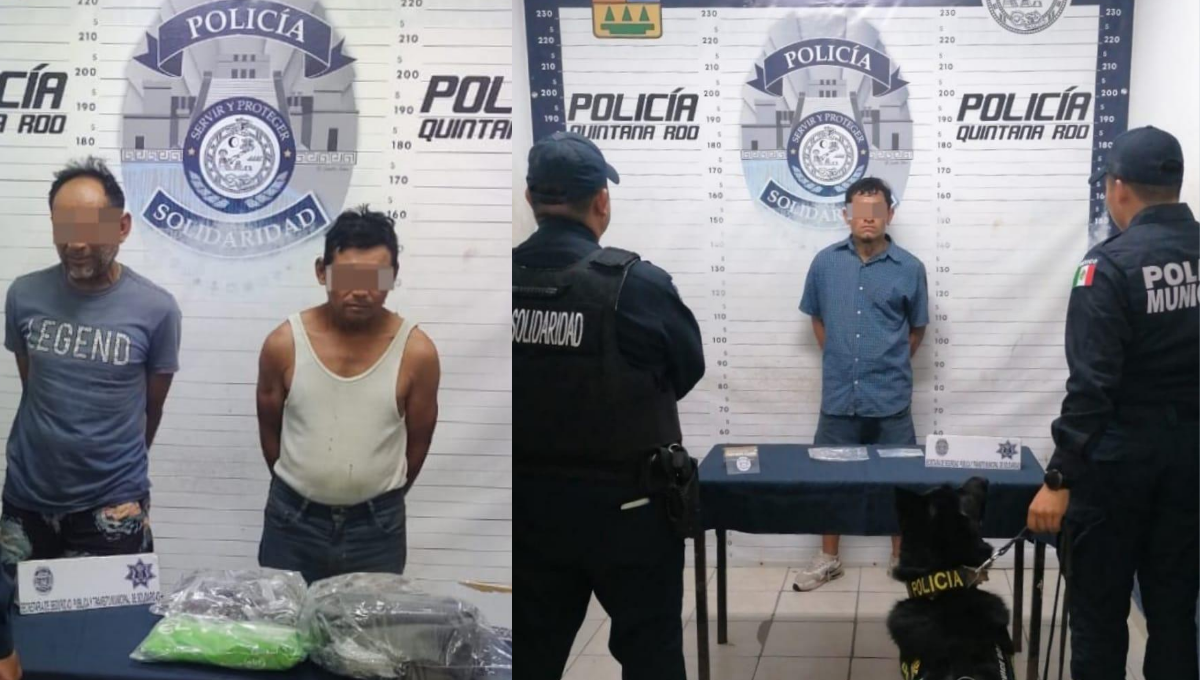 Los posibles narcóticos y sujetos asegurados fueron trasladados a los separos de Seguridad Pública Los posibles narcóticos y sujetos asegurados fueron trasladados a los separos de Seguridad Pública