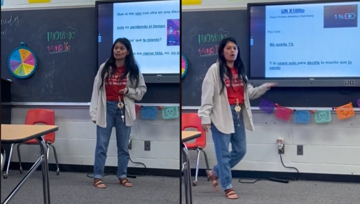 Profesora de Estados Unidos enseña español con canciones de Bad Bunny
