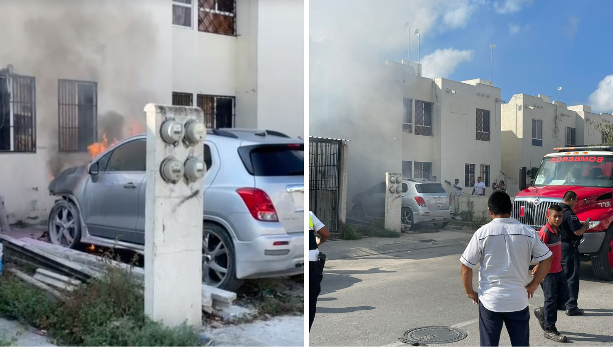 Las llamas amenazaban con alcanzar una casa y otros autos