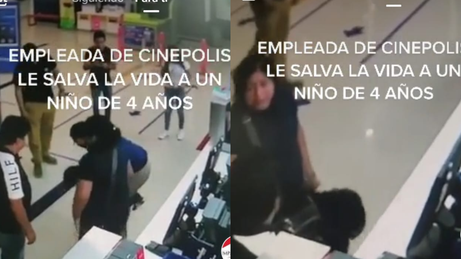 Empleada de Cinépolis le salva la vida a un niño Empleada de Cinépolis le salva la vida a un niño