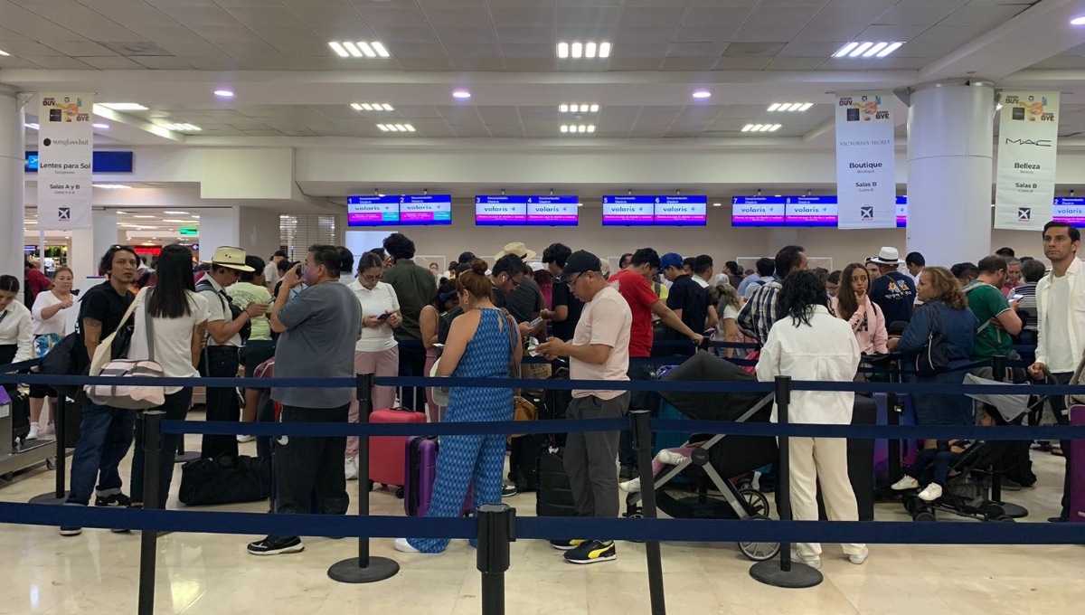 Desde el Aeropuerto Internacional de la Ciudad de México (AICM) y el Aeropuerto Internacional Felipe Ángeles (AIFA) hay 12 vuelos demorados hacia Cancún Desde el Aeropuerto Internacional de la Ciudad de México (AICM) y el Aeropuerto Internacional Felipe Ángeles (AIFA) hay 12 vuelos demorados hacia Cancún
