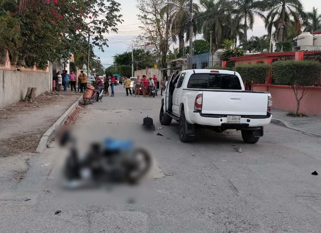 La menor quedó tendida a unos metros del accidente