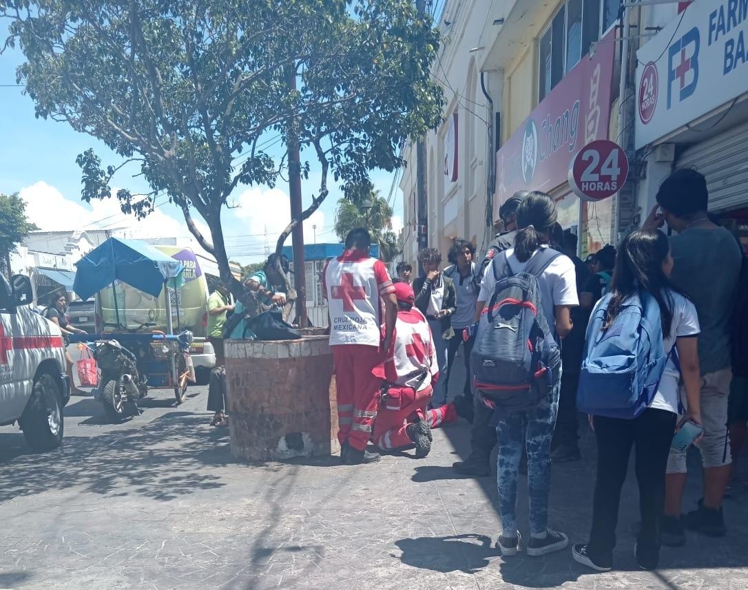 La joven se desmayó por un golpe de calor