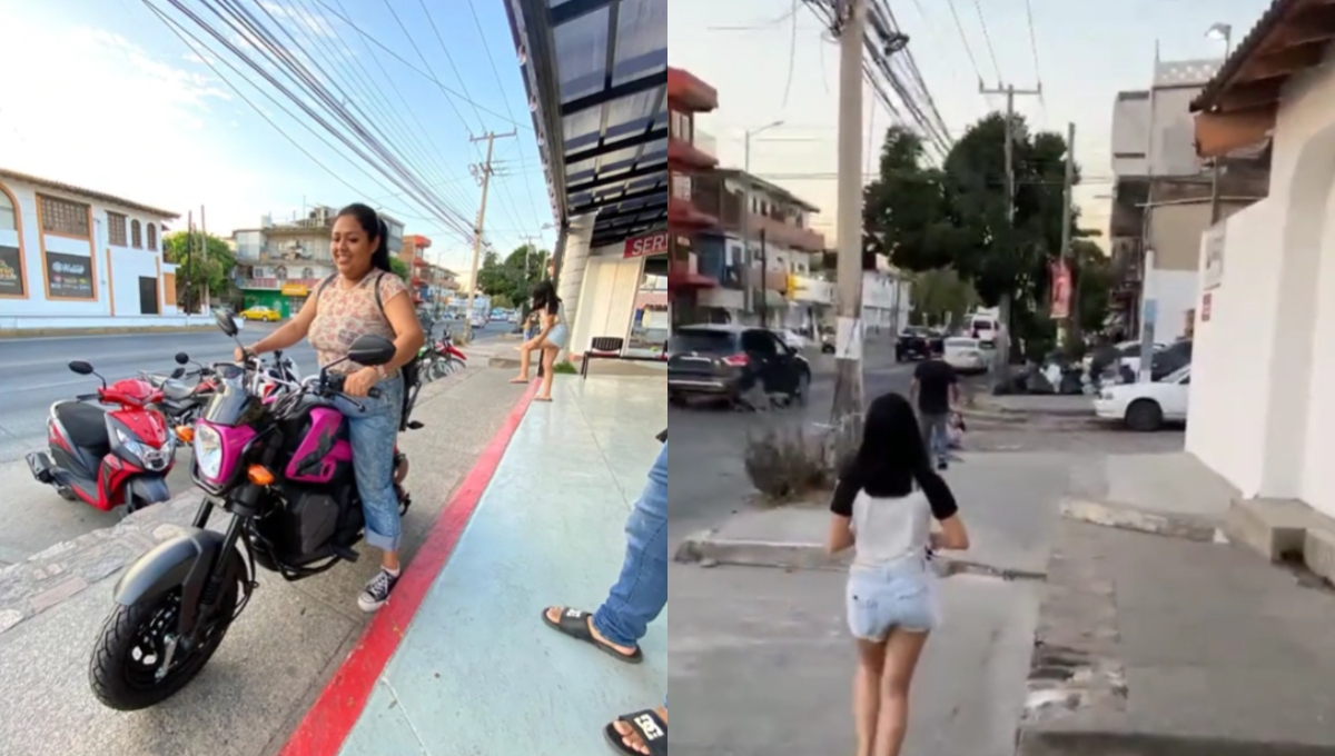 La joven derrapó con su motocicleta nueva recién salida de agencia