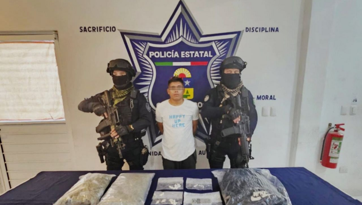 Las dosis de drogas y el detenido fueron puestos a disposición del MP Las dosis de drogas y el detenido fueron puestos a disposición del MP