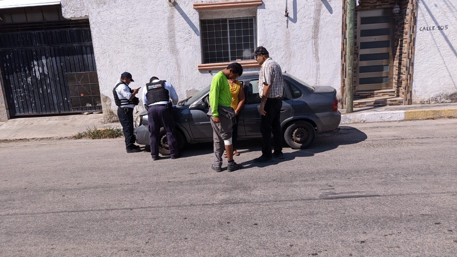 Así quedó el auto tras el accidente