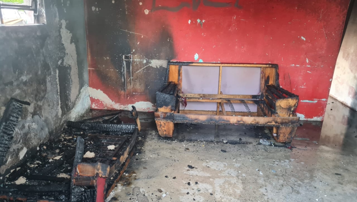 Hombre se queda dormido con un cigarro prendido e incendia su hogar en Tizimín