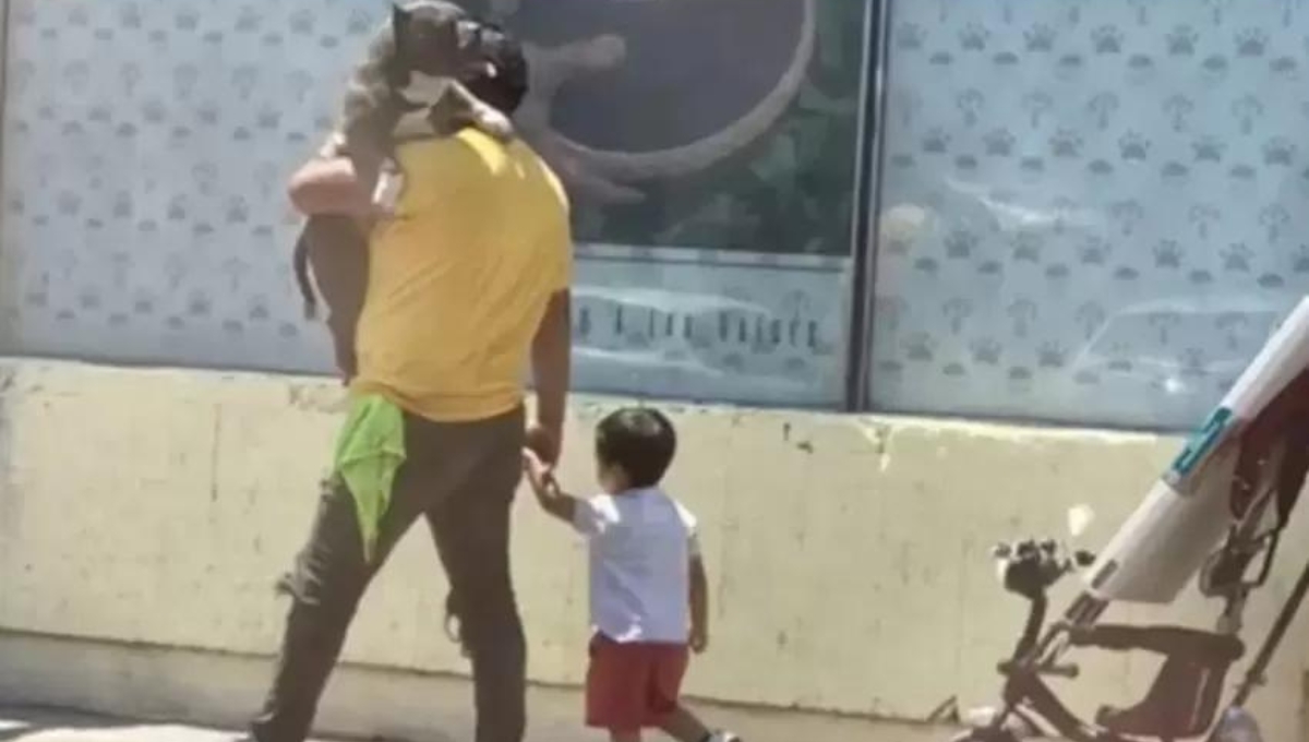 Los usuarios de redes sociales pedían conocer porque llevaban al perro en brazos Los usuarios de redes sociales pedían conocer porque llevaban al perro en brazos