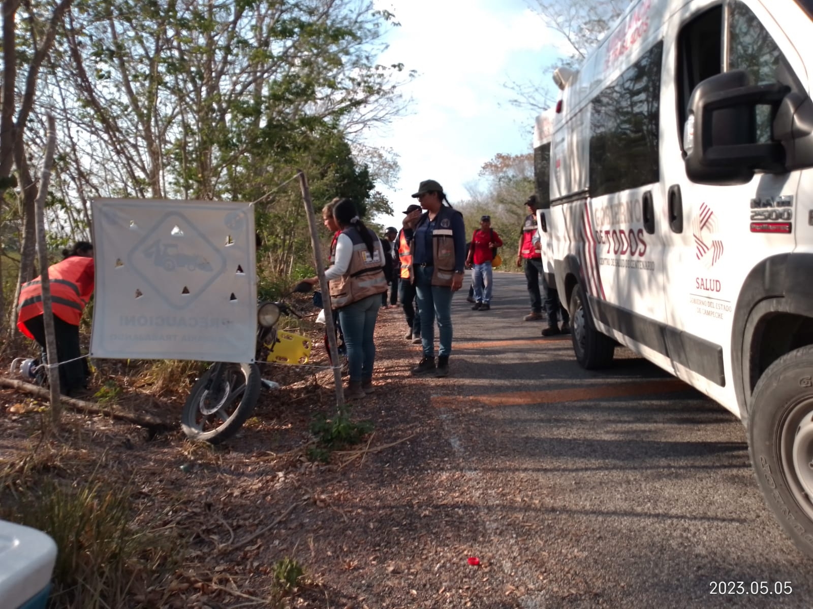 Paramédicos del Tren Maya lo atendieron