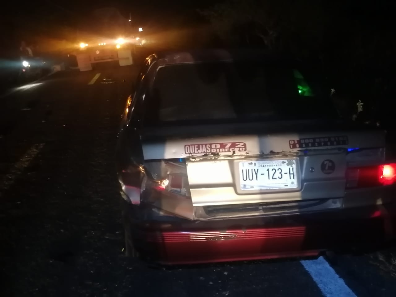 Motociclista resulta herido tras chocar contra un taxi en la vía Río Lagartos-Tizimin