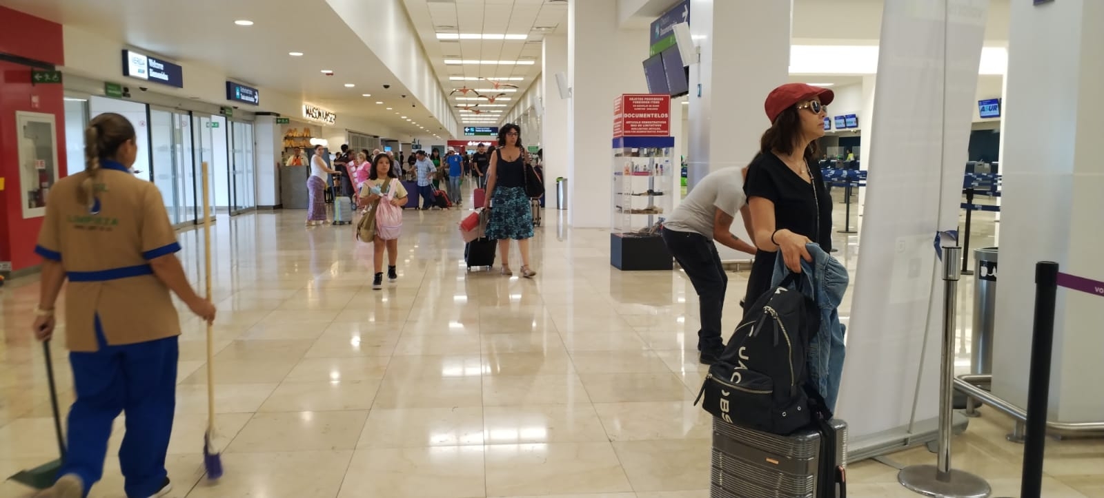 La pareja no tuvo tiempo de documentar su maleta