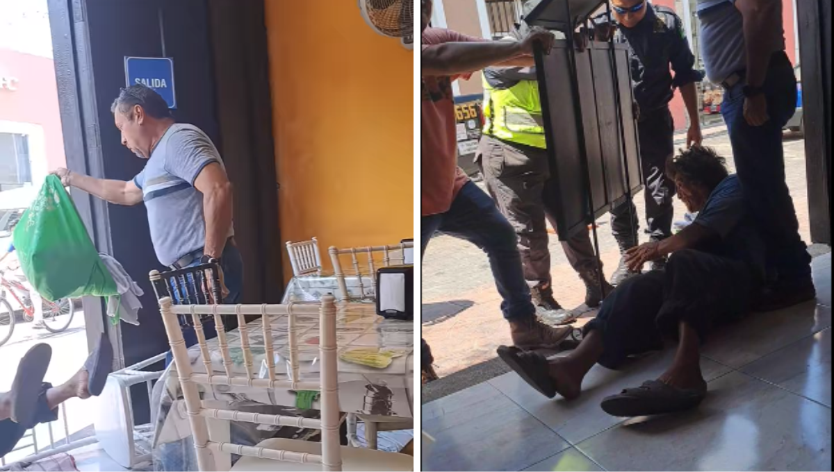 El hombre que atacó al indigente fue exhibido en redes sociales