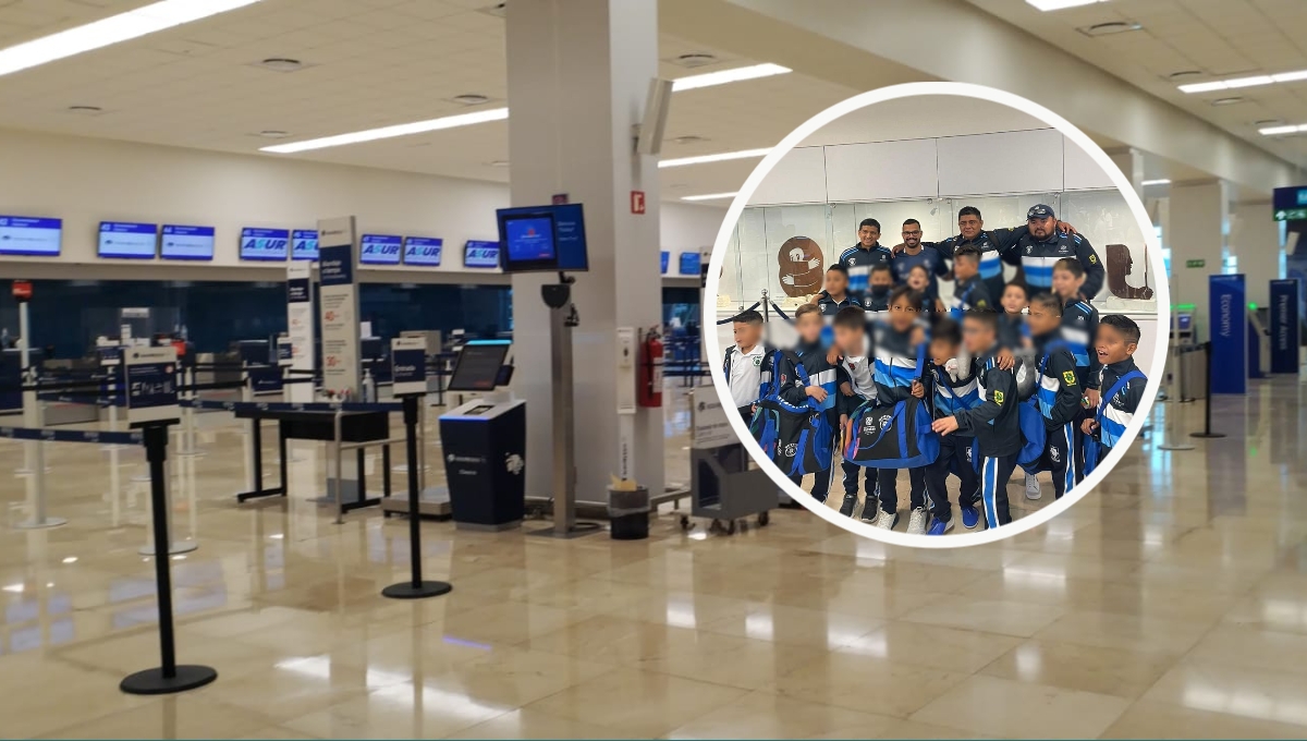 Los niños viajan para un torneo nacional de futbol en Tamaulipas