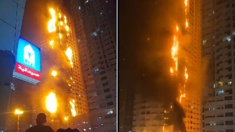 Imágenes del fuego se hicieron virales; se desconoce hasta el momento si hay víctimas