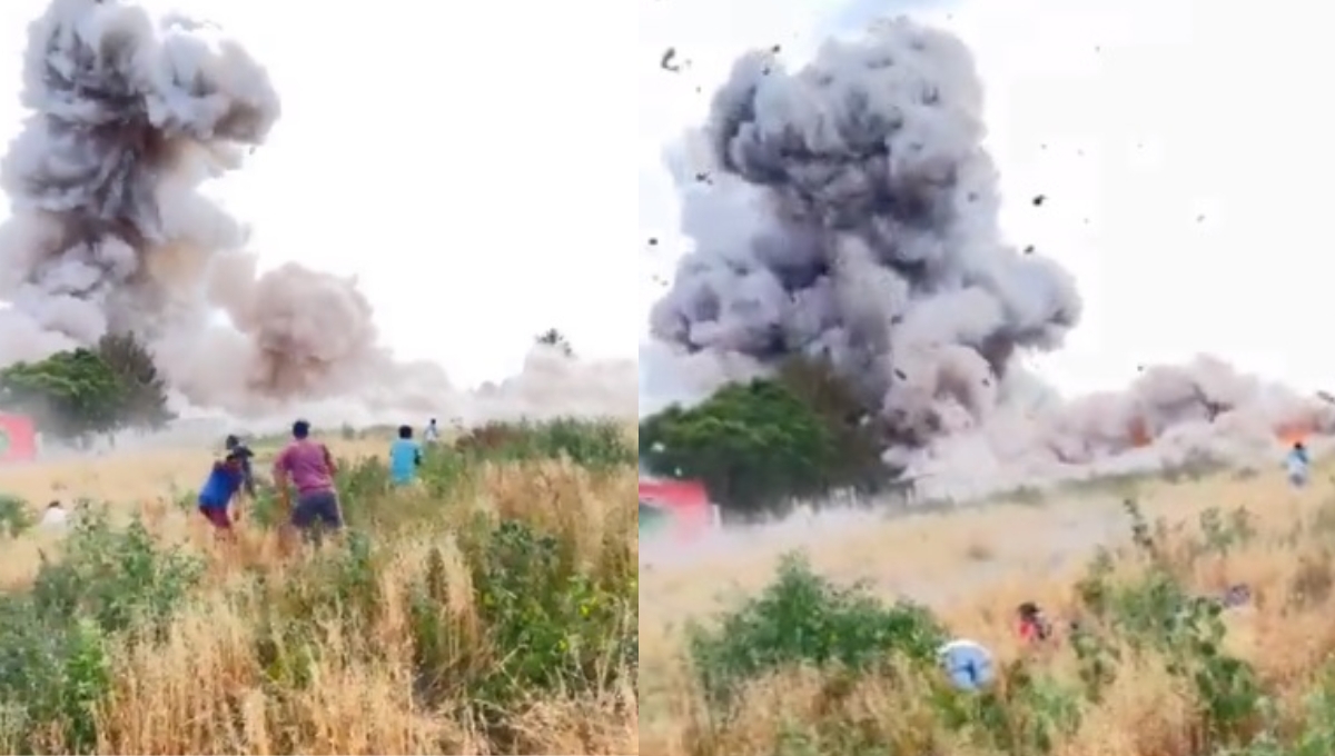 A través de varios videos en Twitter se observa el momento exacto de la explosión l A través de varios videos en Twitter se observa el momento exacto de la explosión l