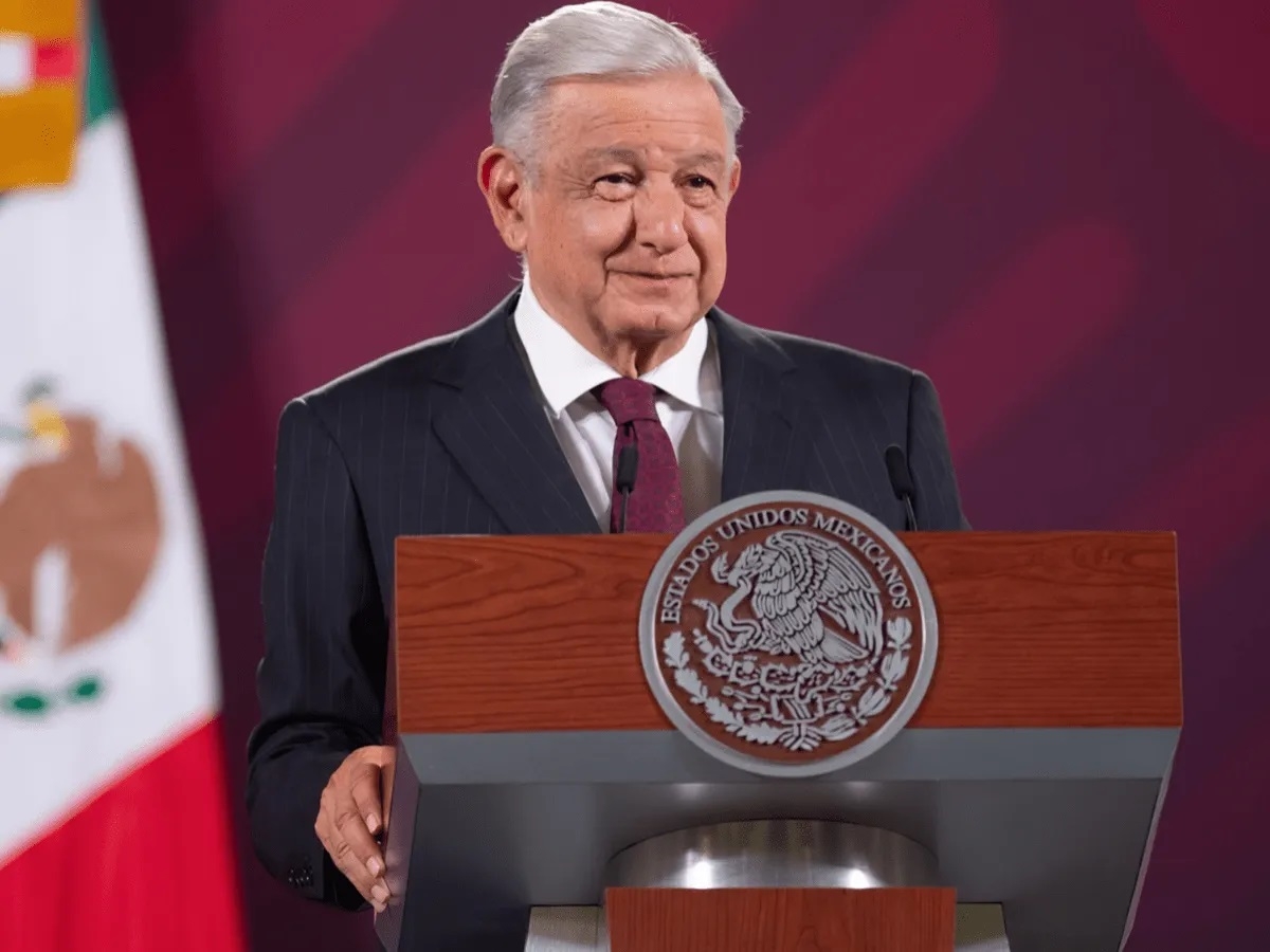 Presidente AMLO en conferencia matutina de prensa