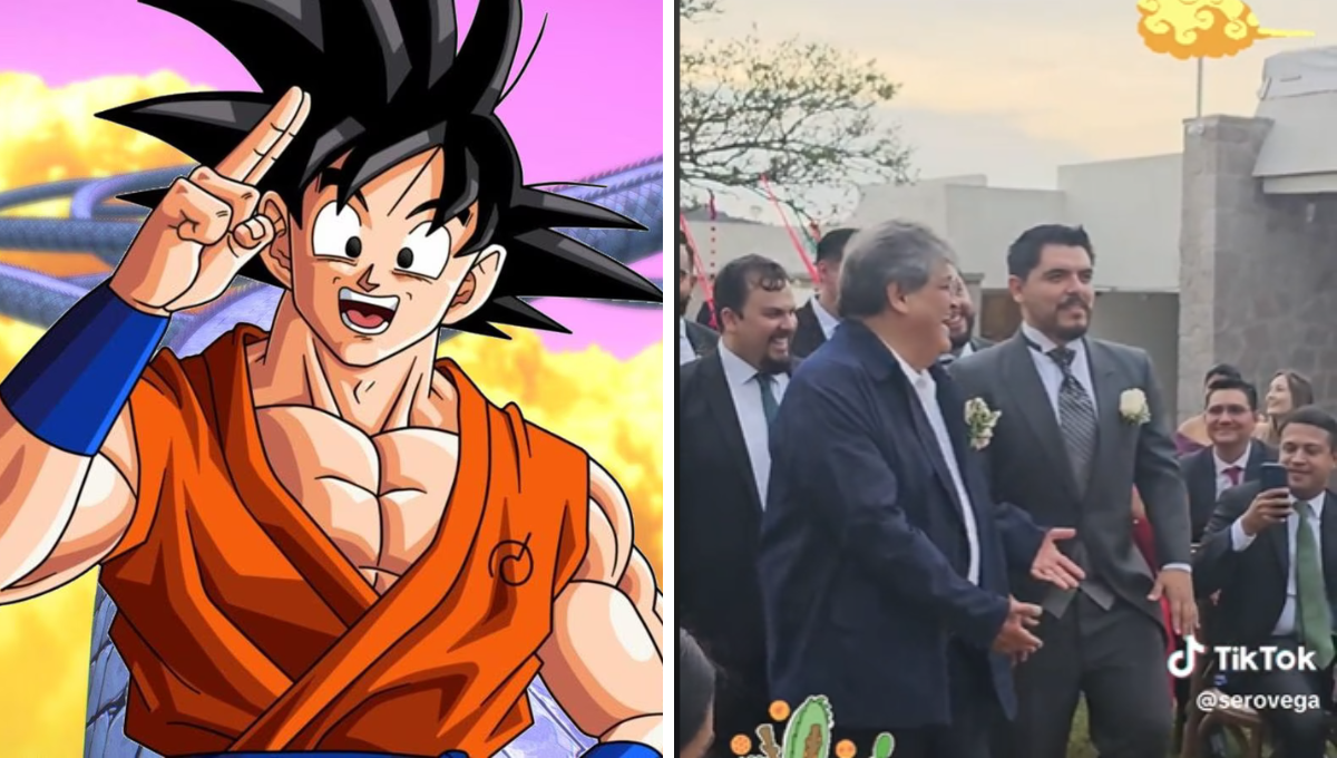 Novio acompaña llegada al altar con canción de Dragon Ball y se hace viral