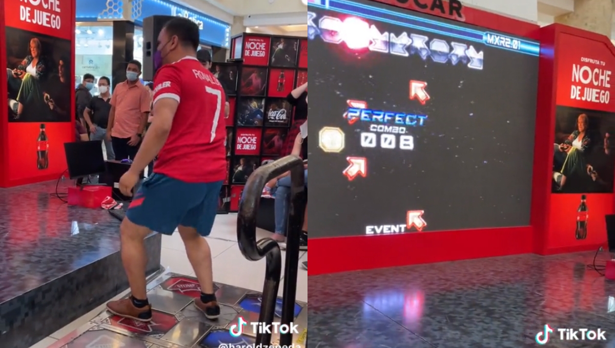 El hombre hizo una coreografía perfecta de Pump It Up El hombre hizo una coreografía perfecta de Pump It Up