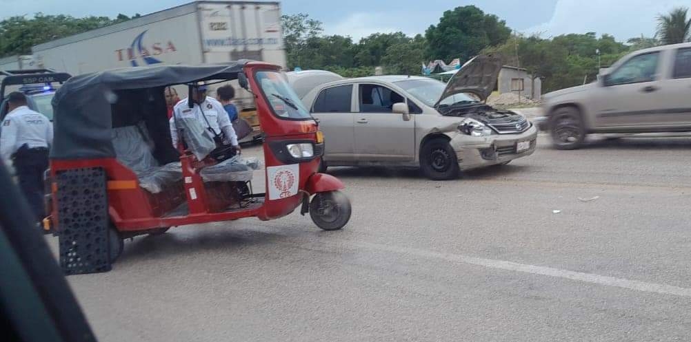 Ambos vehículos fueron enviados al corralón de Escárcega
