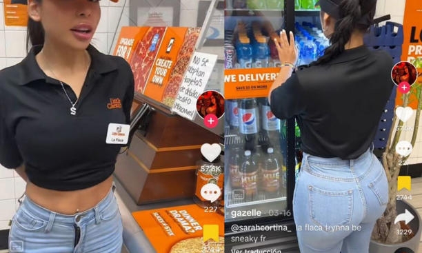 Empleada de Little Caesars se hace viral en TikTok Empleada de Little Caesars se hace viral en TikTok