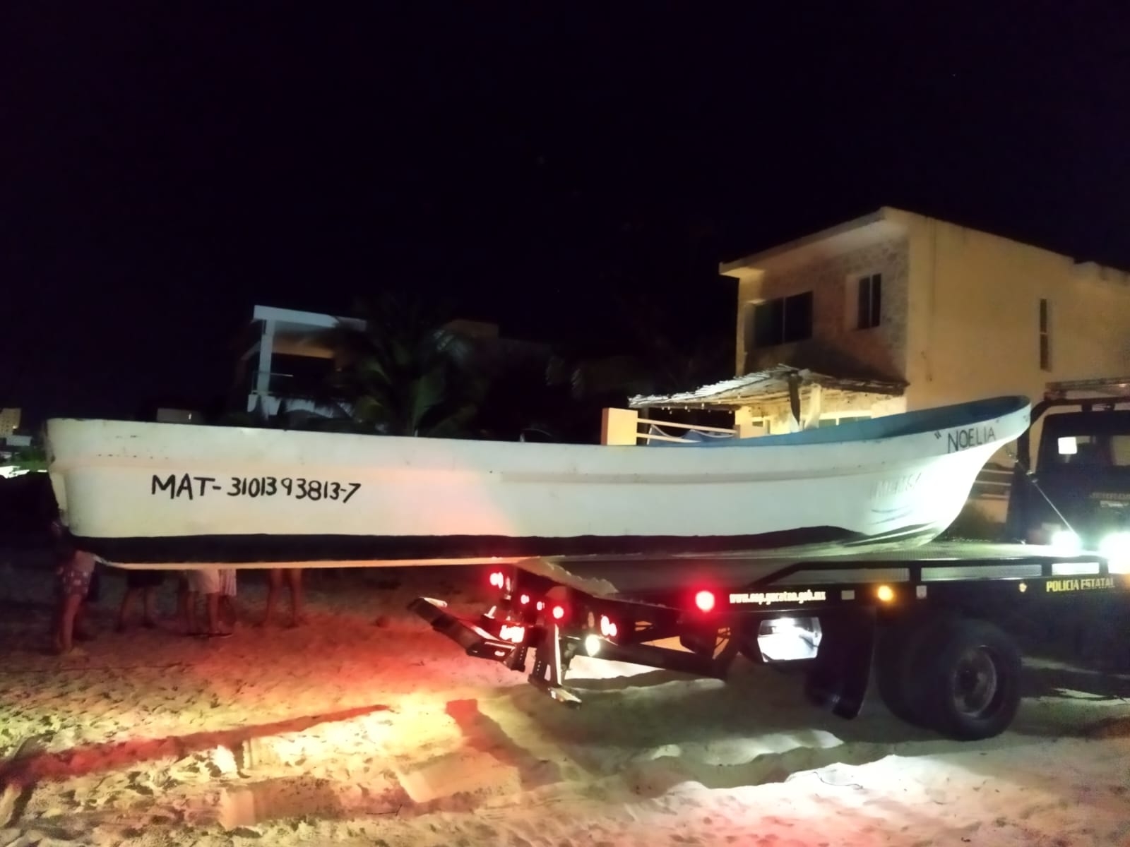 La lancha fue hallada a varios kilómetros del puerto de abrigo de Chicxulub