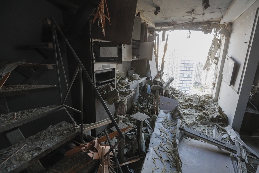 Rusia ataca Kiev, capital de Ucrania, con drones kamikaze y misiles