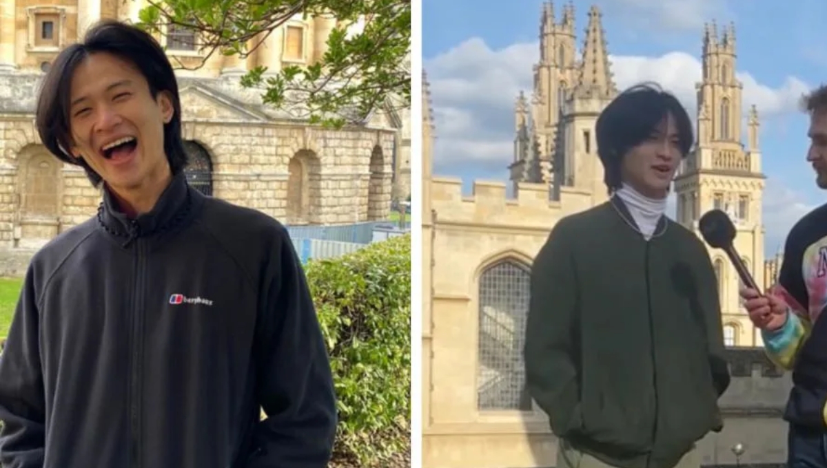 El joven fue entrevistado por un tiktoker que evidenció su extensa lingüística. Foto: Especial El joven fue entrevistado por un tiktoker que evidenció su extensa lingüística. Foto: Especial