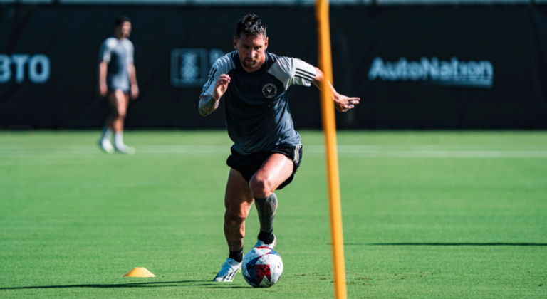 Lionel Messi tuvo su primer entrenamiento con el Inter de Miami