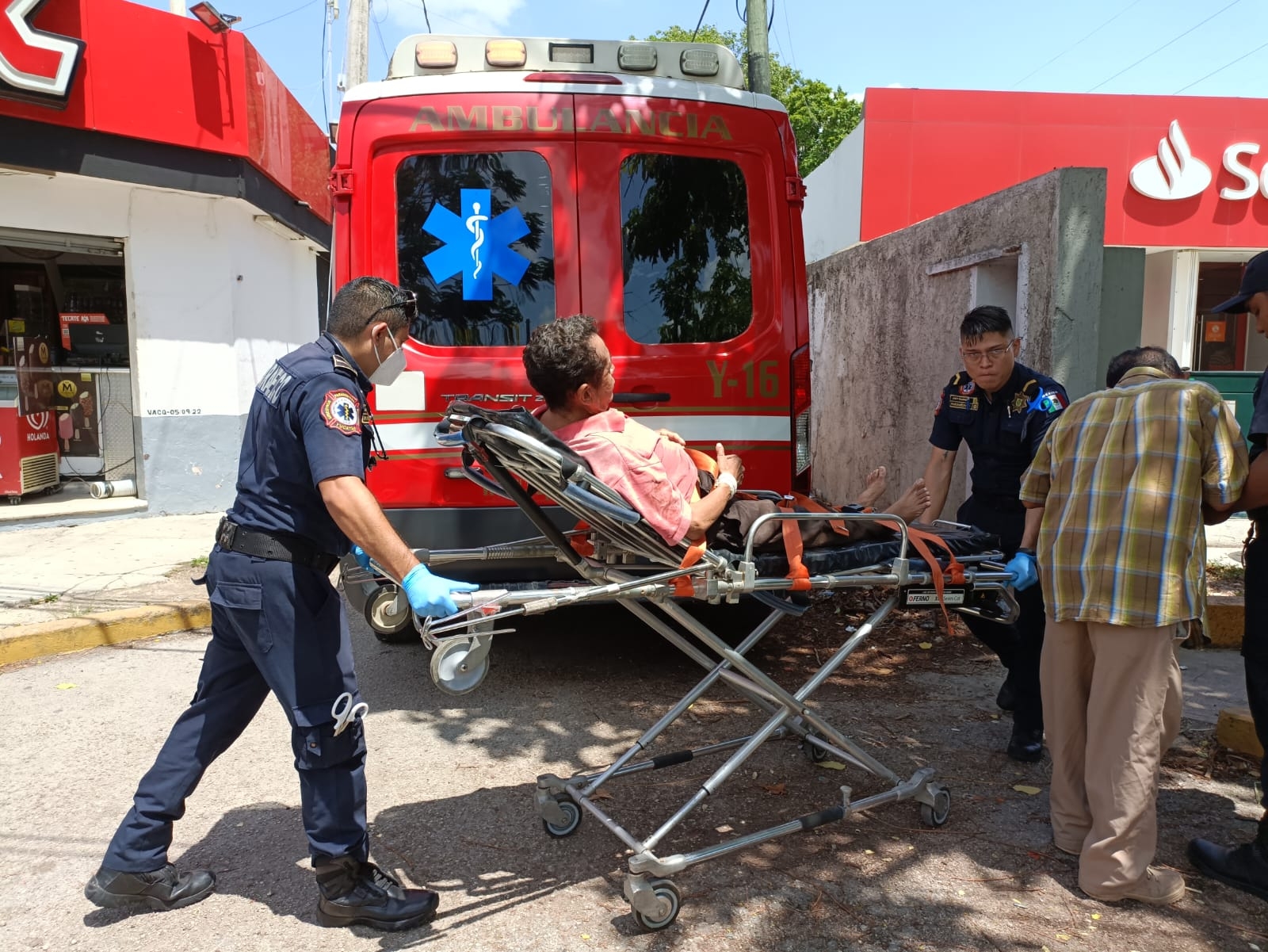 El hombre fue trasladado al Hospital O'Horán