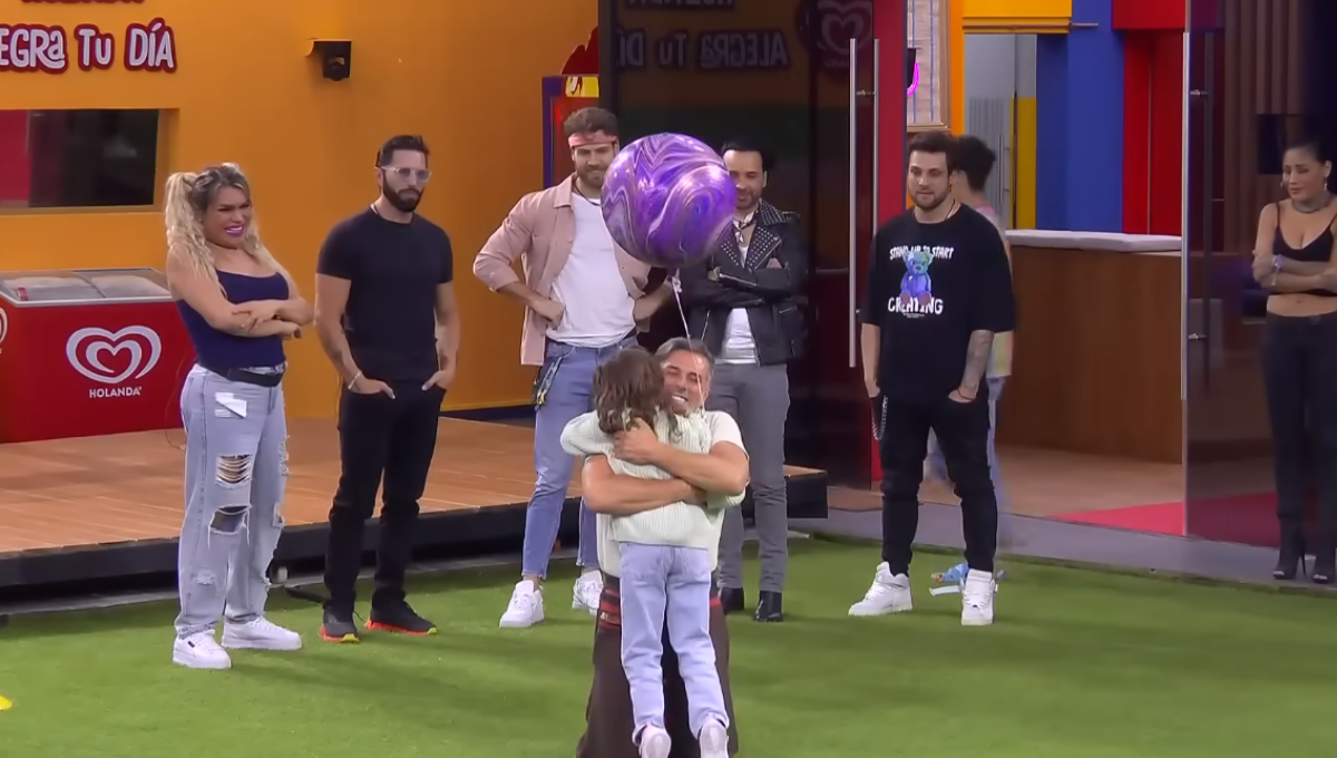 Al momento de la visita de Mila a la Casa de los Famosos. Foto: Especial