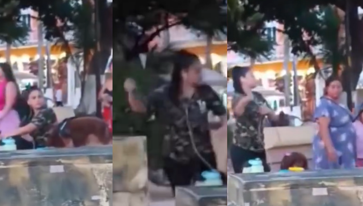Estos hechos ocurrieron en el Parque Benito Juárez de Cozumel, el día de ayer
