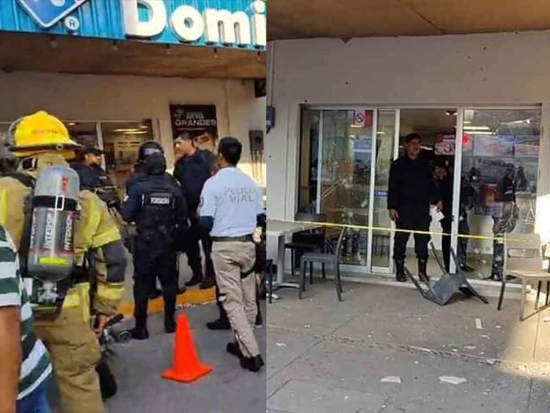 Lanzan artefacto explosivo en Domino's Pizza de Juchitán, Oaxaca, hay 4 heridos Lanzan artefacto explosivo en Domino's Pizza de Juchitán, Oaxaca, hay 4 heridos
