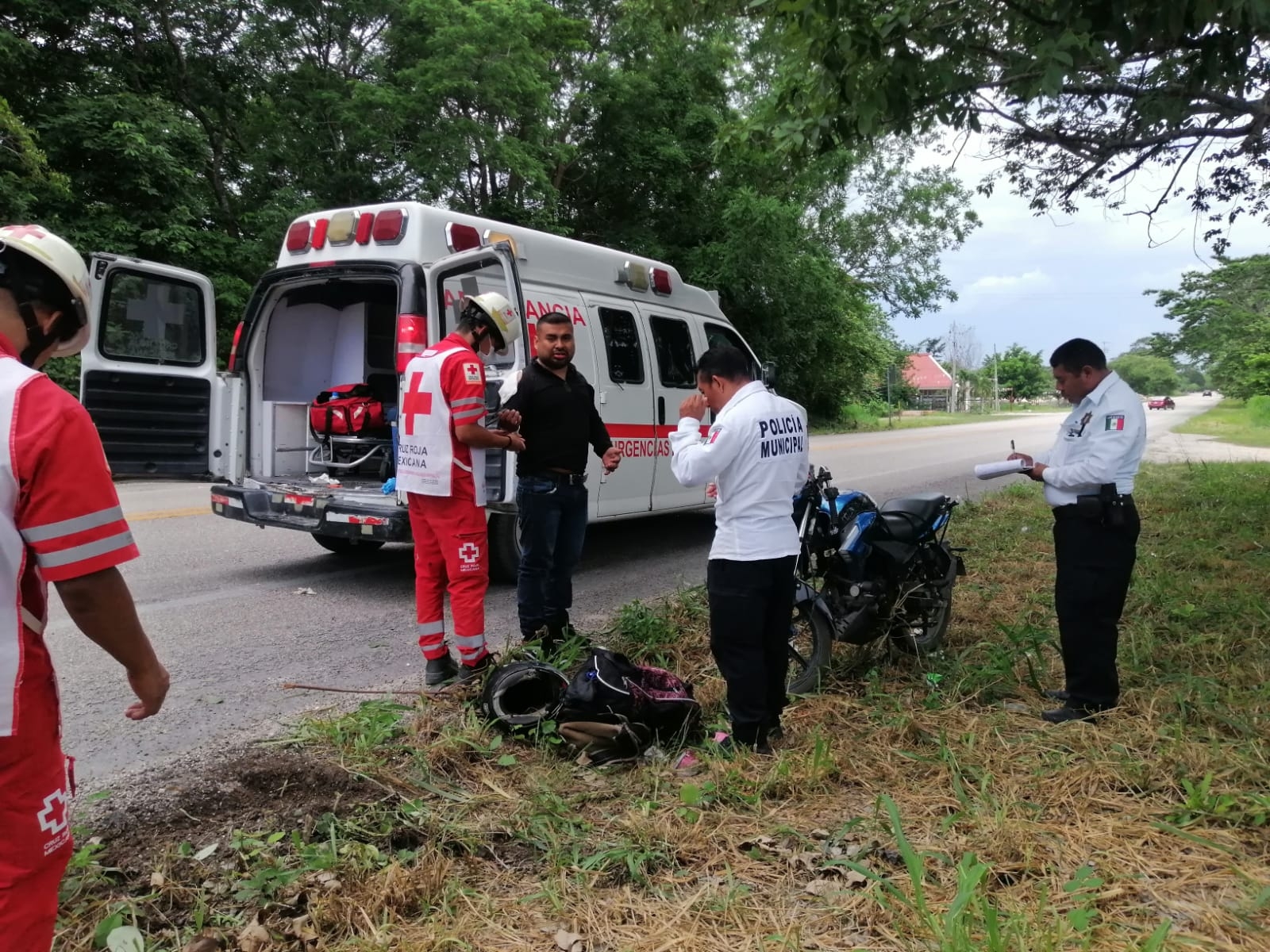 El herido requirió asistecia médica luego del accidente