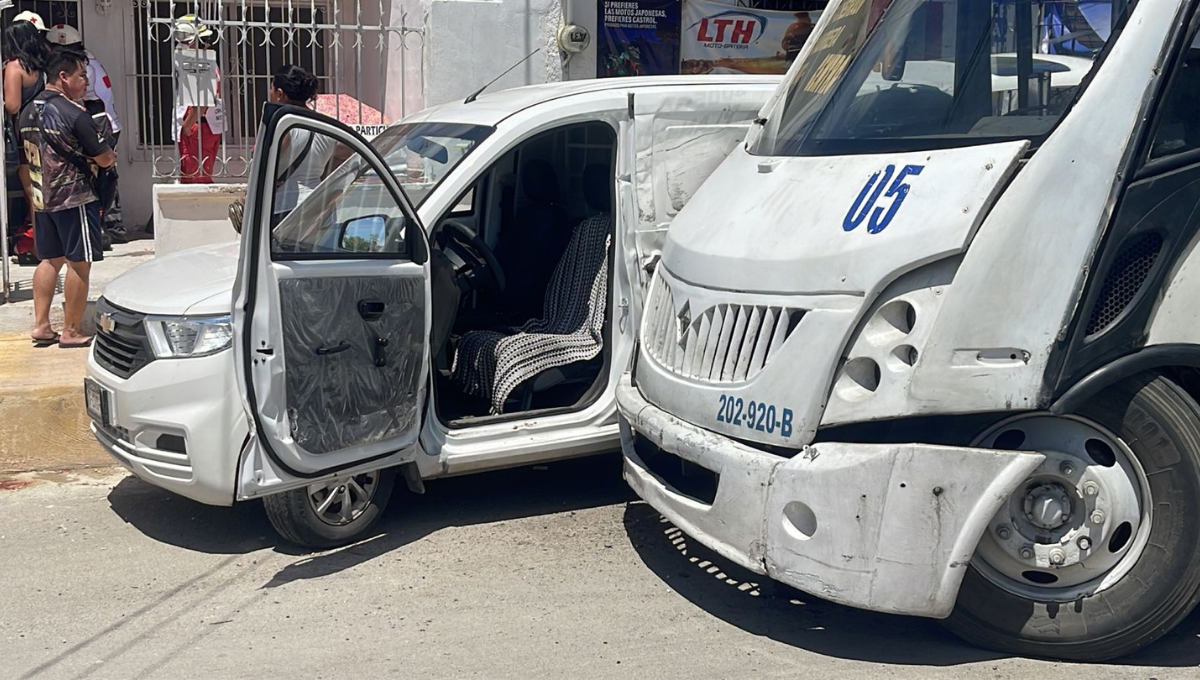 Familiares del lesionado evitaron que el chofer se diera a la fuga