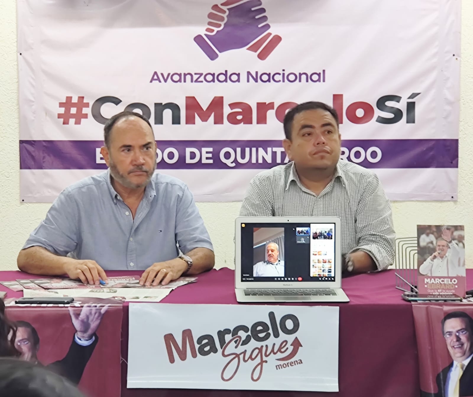 Rodolfo Valle Villaseñor y Juan José Hernández fueron el enlace del Senador Rafael Espinoza, quien informó de la cancelación