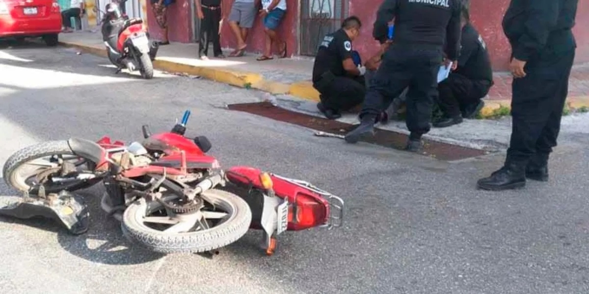 En el triciclo viajaban dos mujeres que resultaron con lesiones