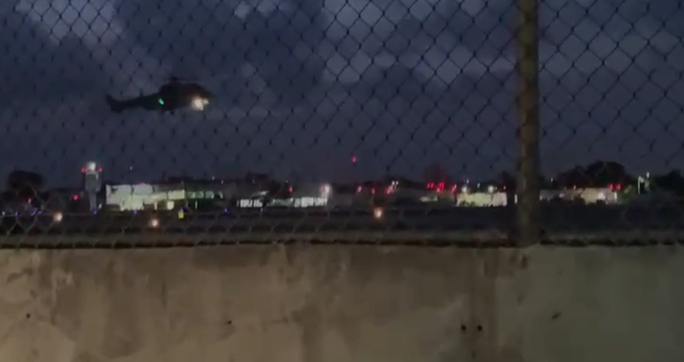 AMLO arribó en un helicóptero a Chetumal