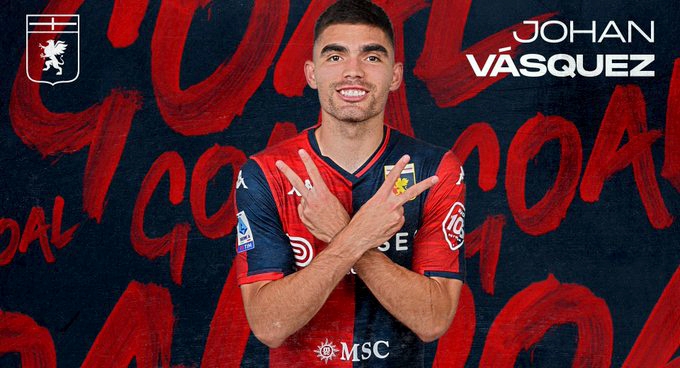 Johan Vásquez anota gol en su regreso triunfal con el Genoa Johan Vásquez anota gol en su regreso triunfal con el Genoa