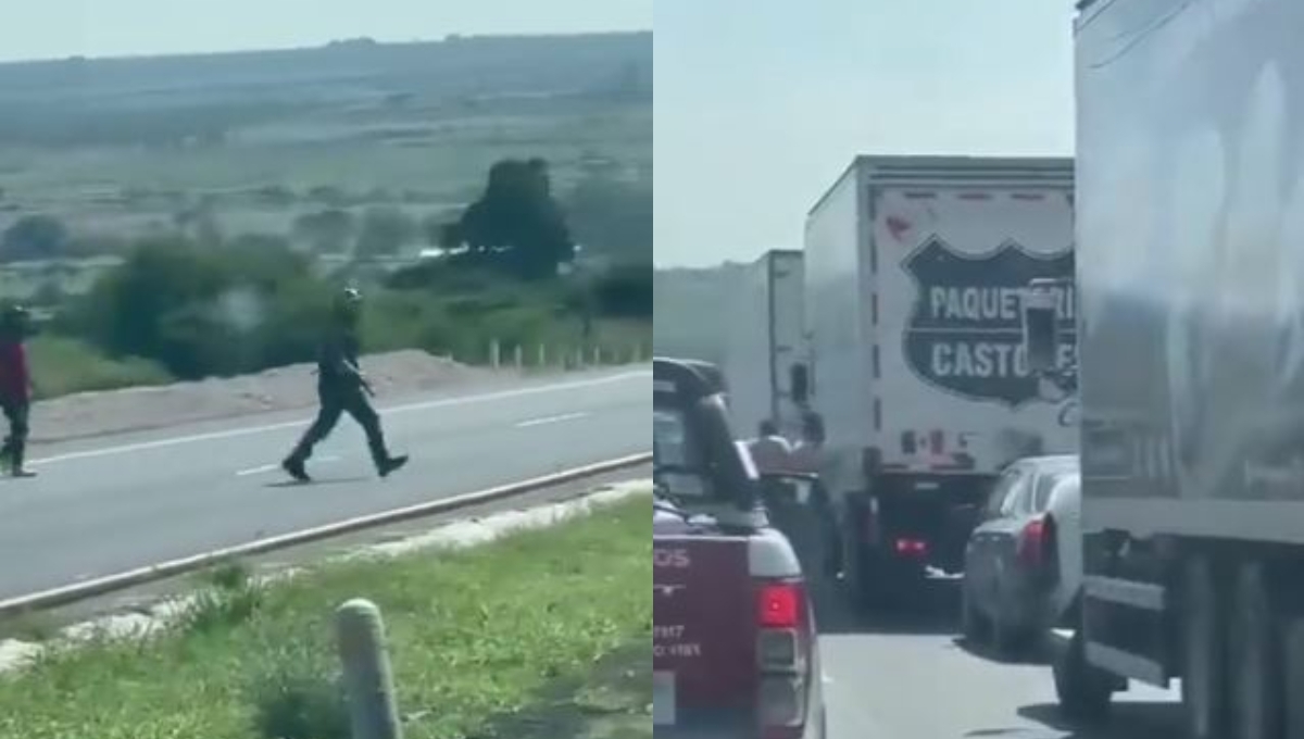 El asalto en la carretera Querétaro-San Luis Potosí quedó captado en video El asalto en la carretera Querétaro-San Luis Potosí quedó captado en video